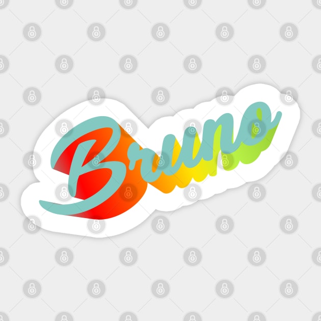 Colorful Bruno Sticker by CreatenewARTees